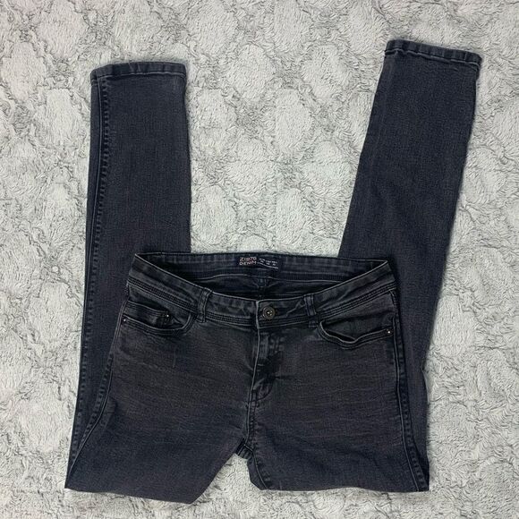 Zara Z1975 faded black skinny jeans - Picture 1 of 9